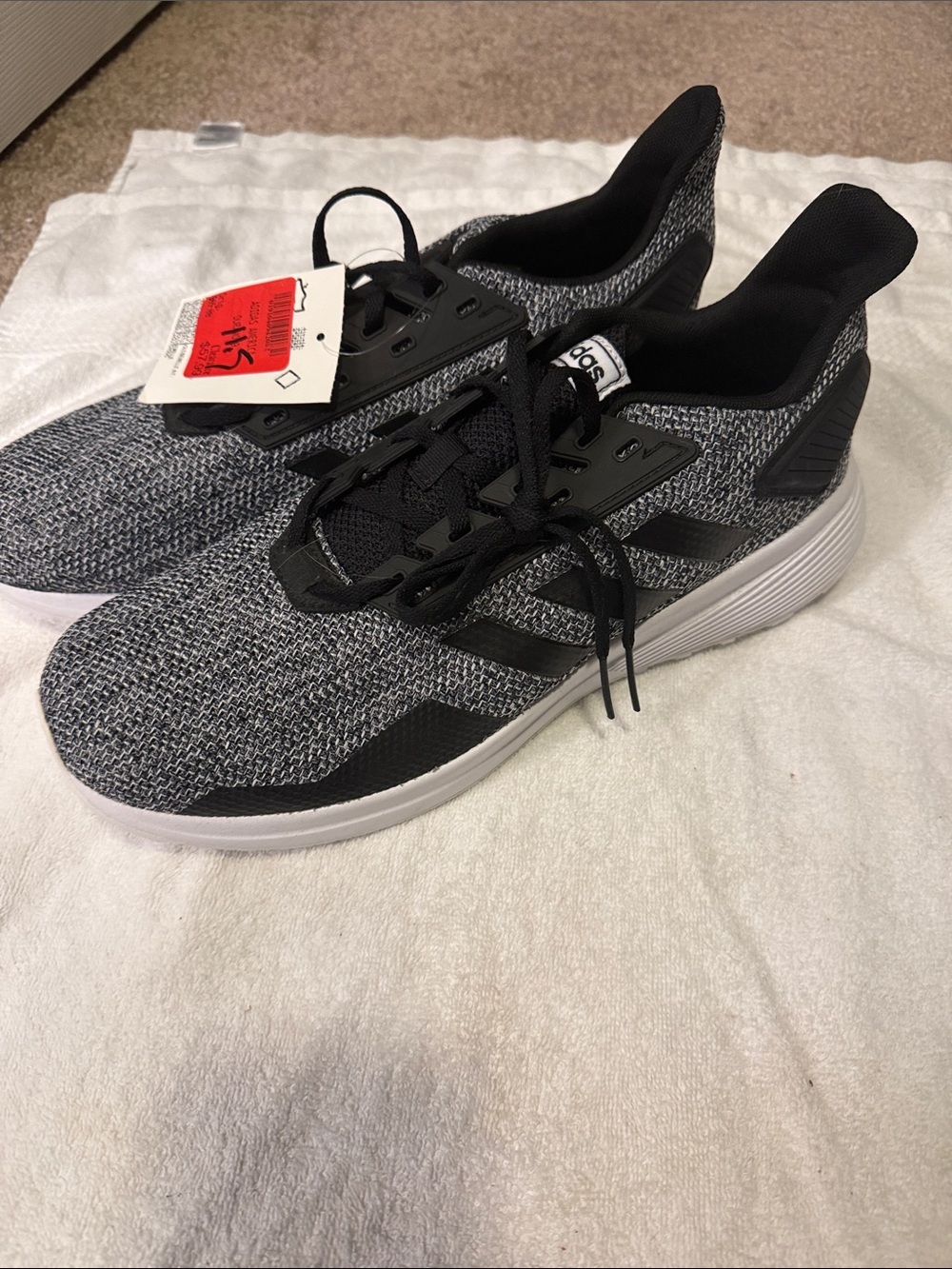 adidas Black and Grey Knit Casual Sneakers - Picture 2 of 6